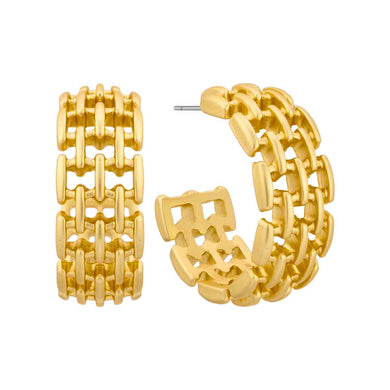 Gold Chain Hoops