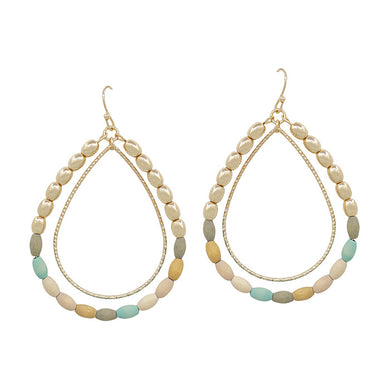 Gold and Multi Wood Teardrops