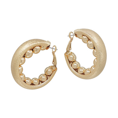 Matte Gold and Ball Hoops
