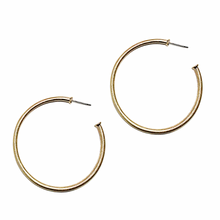 Load image into Gallery viewer, Matte Gold Skinny Hoop