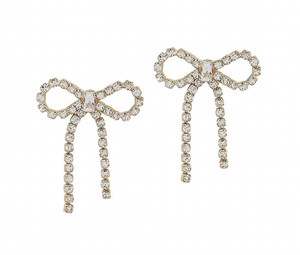 Rhinestone Bow Drops