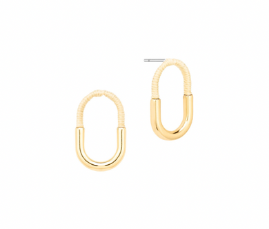 Natural Thread Oval Studs