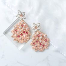 Load image into Gallery viewer, Preppy Pink Beaded Christmas Tree