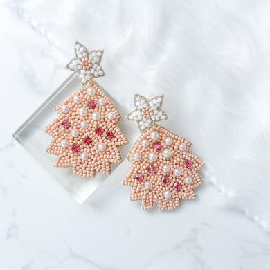 Preppy Pink Beaded Christmas Tree