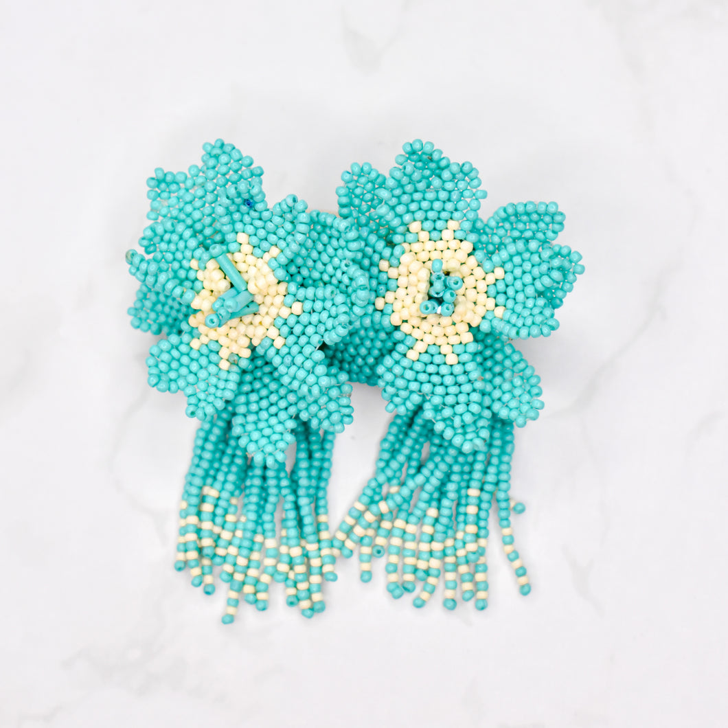 Teal Flower Fringe