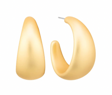 Matte Gold Statement Hoops