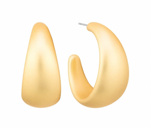 Matte Gold Statement Hoops