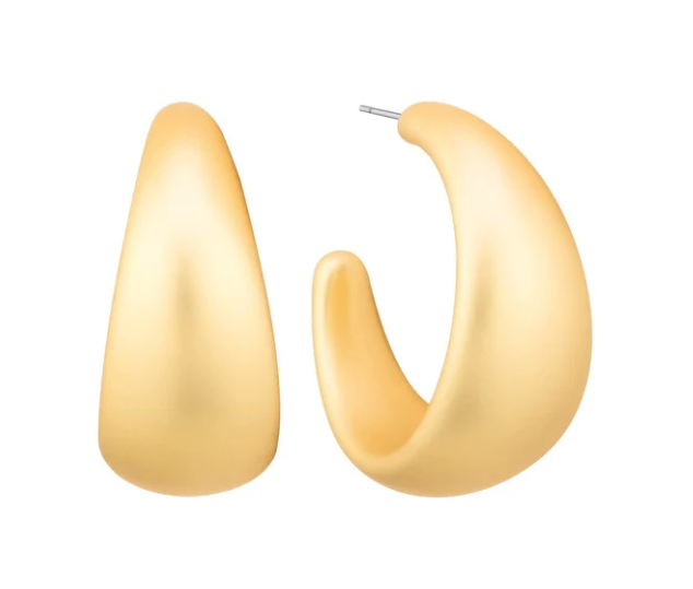 Matte Gold Statement Hoops