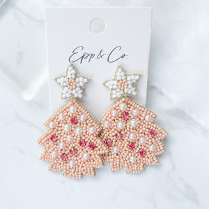 Preppy Pink Beaded Christmas Tree