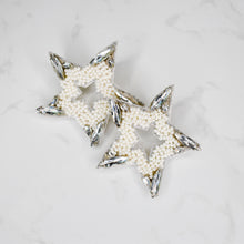 Load image into Gallery viewer, Rhinestone Beaded Star Studs