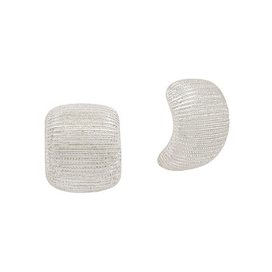 Silver Curve Studs