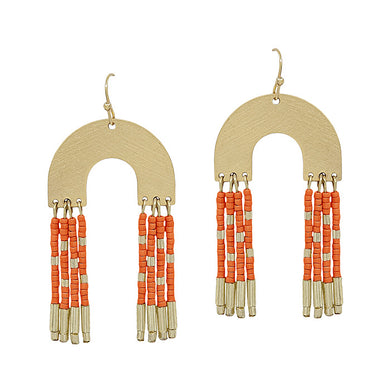 Orange Arch Beaded Fringe