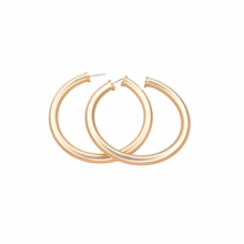 Load image into Gallery viewer, Large Matte Gold Hoop