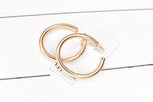 Load image into Gallery viewer, Large Matte Gold Hoop